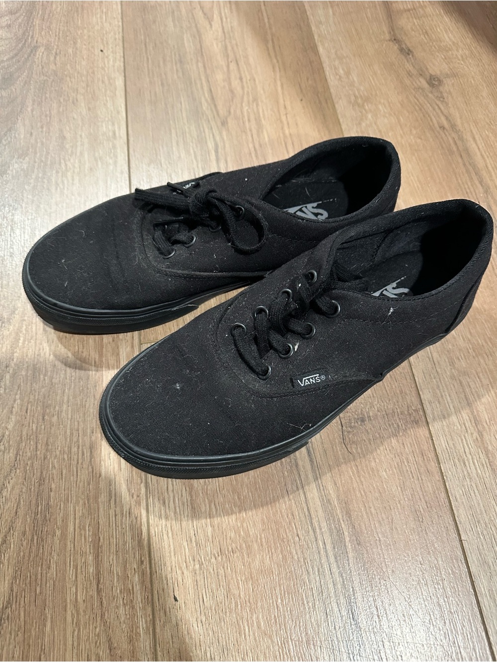 Vans Black Low-Top Canvas Sneakers